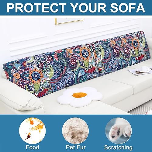 Miniatura 260 de Smiry Fundas de cojín de sofá con estampado, fundas de sofá elásticas y suaves para sofá, funda de sofá antideslizante lavable protector de muebles