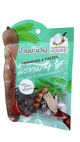 Miniatura 2 de 4 paquetes de tamarindo de 4 sabores, dulce, ácido, salado, picante. Delicioso aperitivo de fruta seleccionado de primera calidad por Tamarind House
