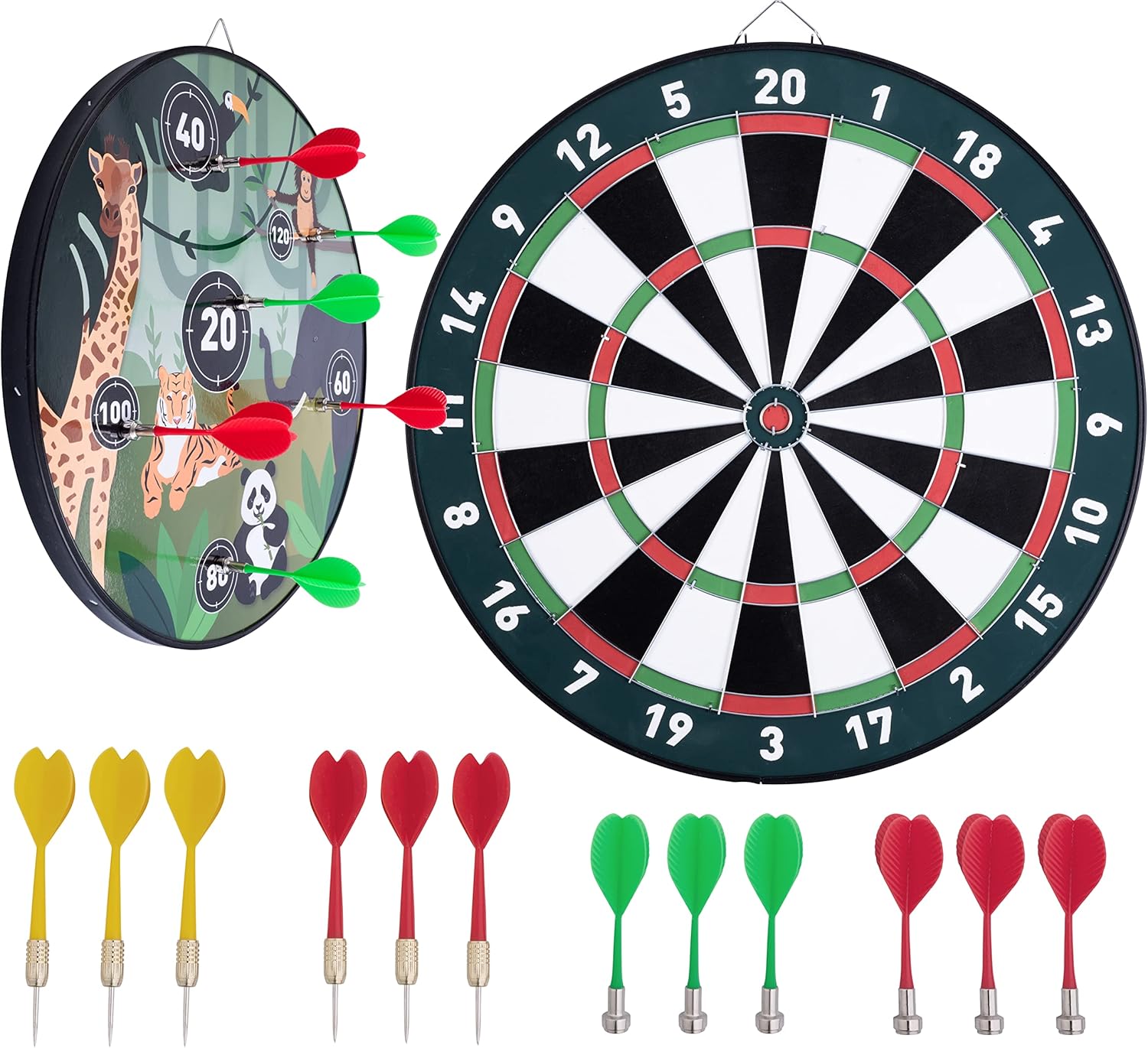 Engelhart - Magnetic Dart Set/Double Paper on Animals Children Dart Board