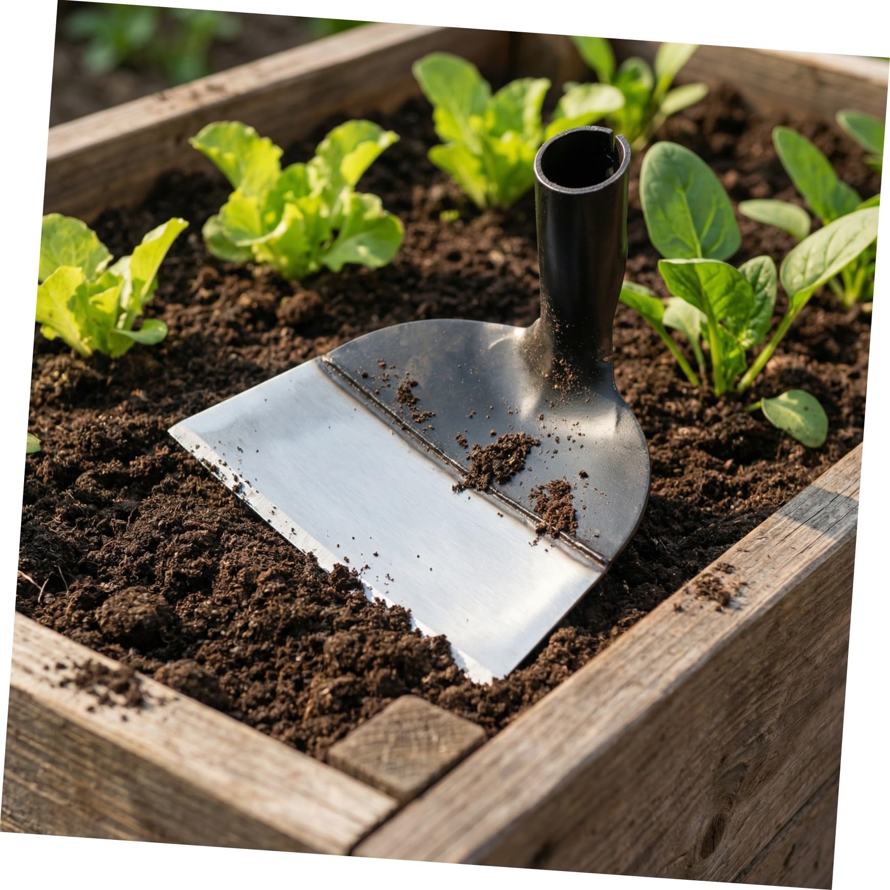 OSALADI Attrezzo da Giardino in Acciaio per Diserbo e Sarchiatura, Manuale da 23,5 Cm senza Manico, Strumento per Orto, Frutteto e Cura del Terreno