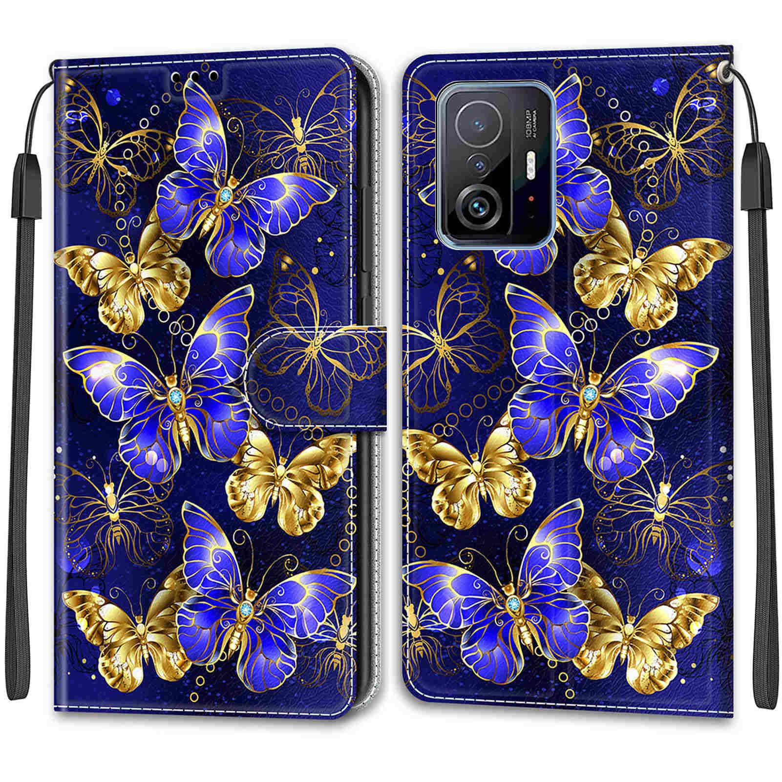 GLANDOTU Cover Libro Per Xiaomi 11T Pro/11T – Custodia In Pelle TPU Con Magnet, Slot Per Carte, Design Via Lattea