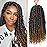 Nice One Pre-Twisted Passion Twist Hair 14 Inch, 112 Strands Short Passion Twist Crochet Hair for Women 8 Packs Ombre Brown Pre-Looped Passion Twists Braiding Synthetic Hair Extensions (14inch,T30)
