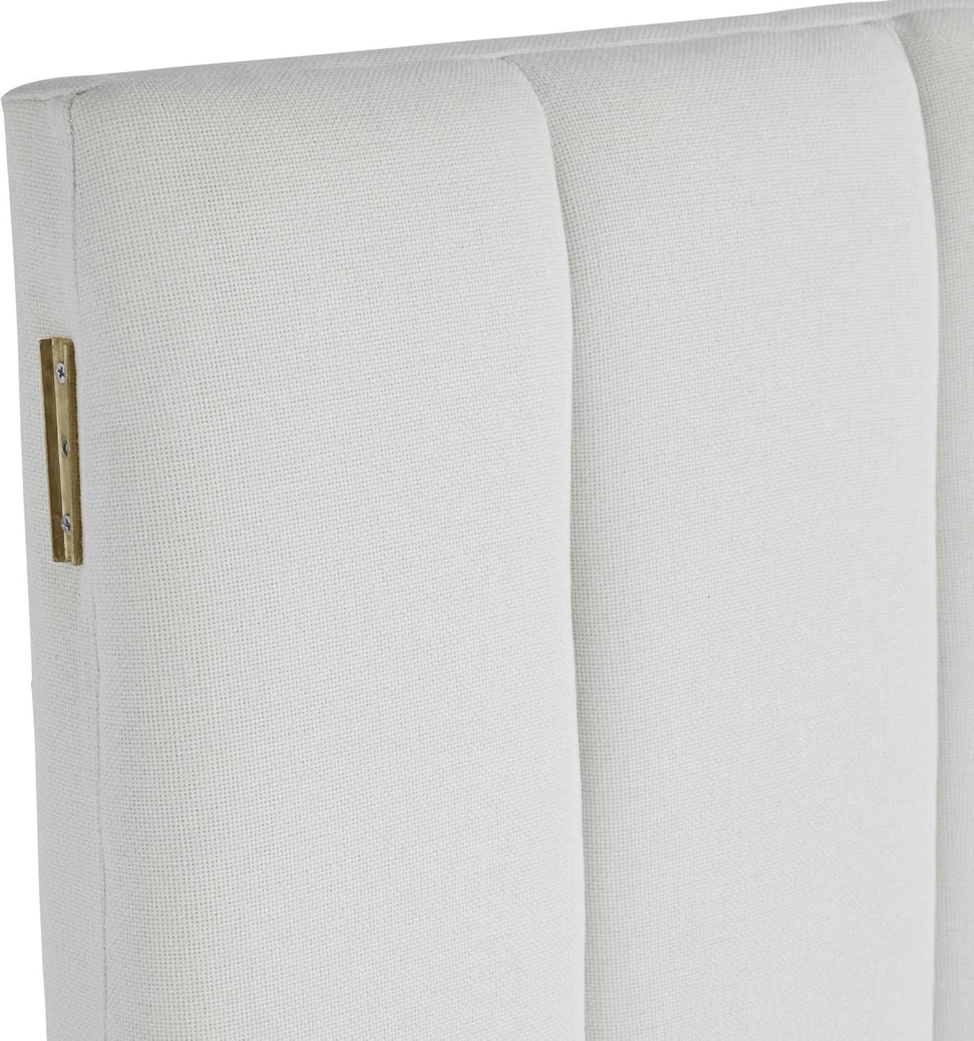 55 Downing Street Trent Channel Tufted White Fabric Sideboard