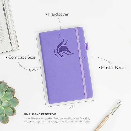 Miniatura 9 de Clever Fox Cuaderno con puntos, diario con páginas numeradas A5 5 x 8.25 pulgadas