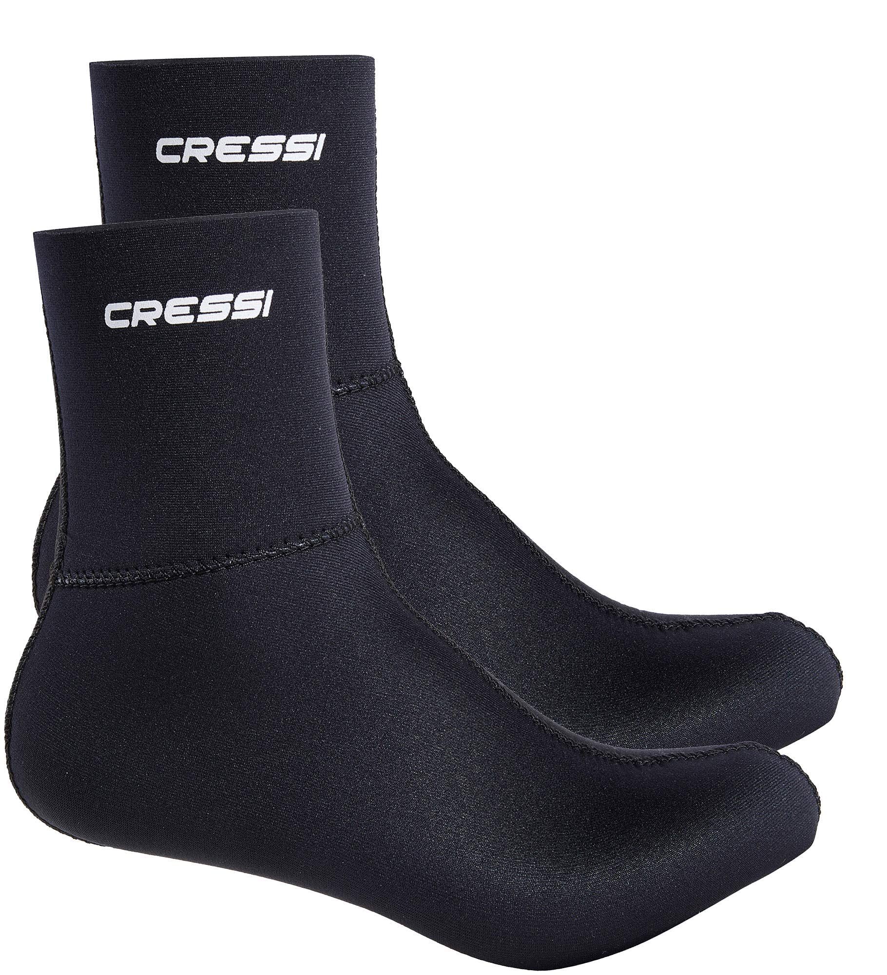 CRESSI Black Neoprene Socks Resilient - Calzari per Immersione in Neoprene Ultra Stretch Nero - Unisex Adulti