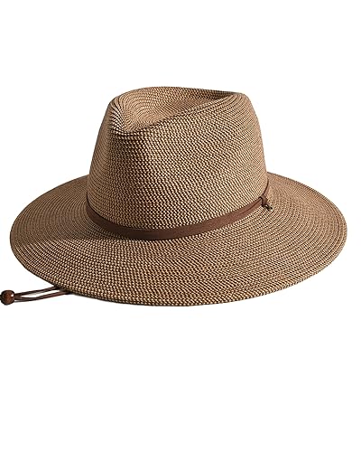 FURTALK Womens Summer Straw Sun Hats Wide Brim Panama Fedora