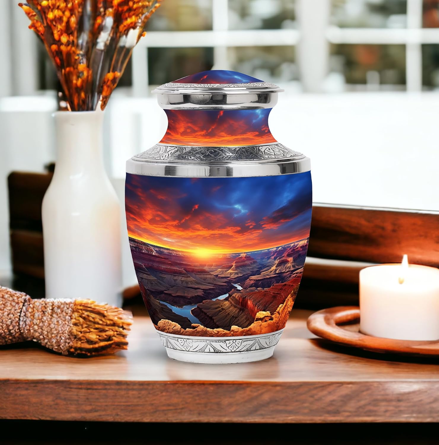 Large Sunrise Grand Canyon for Human Ashes - Urn for Ashes - Urns for Woman Human Ashes - Cremation Urn Human Ashes - Human Remain Urns Cremation Urn for Human Ashes (Size