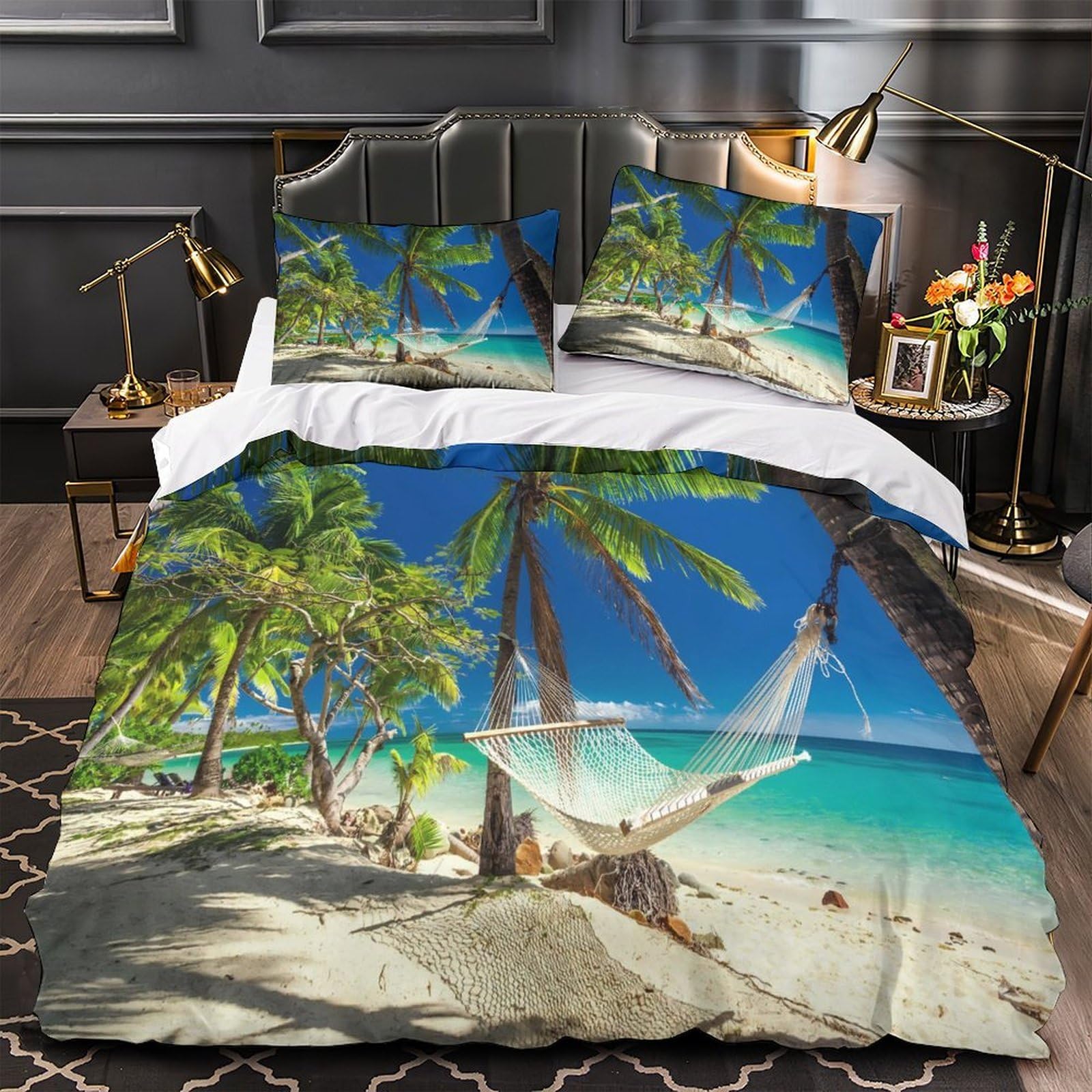 Housse de couette feuilles tropicales pour transformer votre chambre en oasis