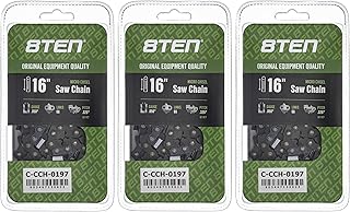 8TEN Micro Chisel Chainsaw Chain 16 Inch .050 .325 66DL for Husqvarna 435 440 445 450 Rancher Echo (3 Pack)