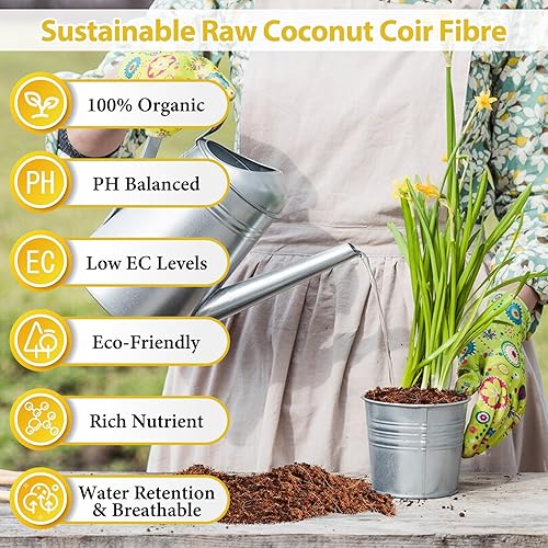 Miniatura 16 de Legigo Paquete de 10 ladrillos de coco orgánico de fibra de coco - 100% natural comprimido ladrillo de coco sustrato de fibra de coco con bajo