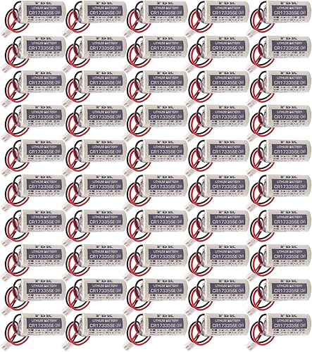 Miniatura 1 de WELLVEUS50 PackCR17335SE Battery 3V 1800mAh for FDKSanyo CR17335SE for Epson Robot Controller RC Series Battery R13B060003 (White Plug)