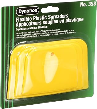 3M Dynatron, 358, 1 Pack of 3 Spreaders, 4, 5 and 6, Used for Spreading of Fillers, Caulks, Glazes and Putties