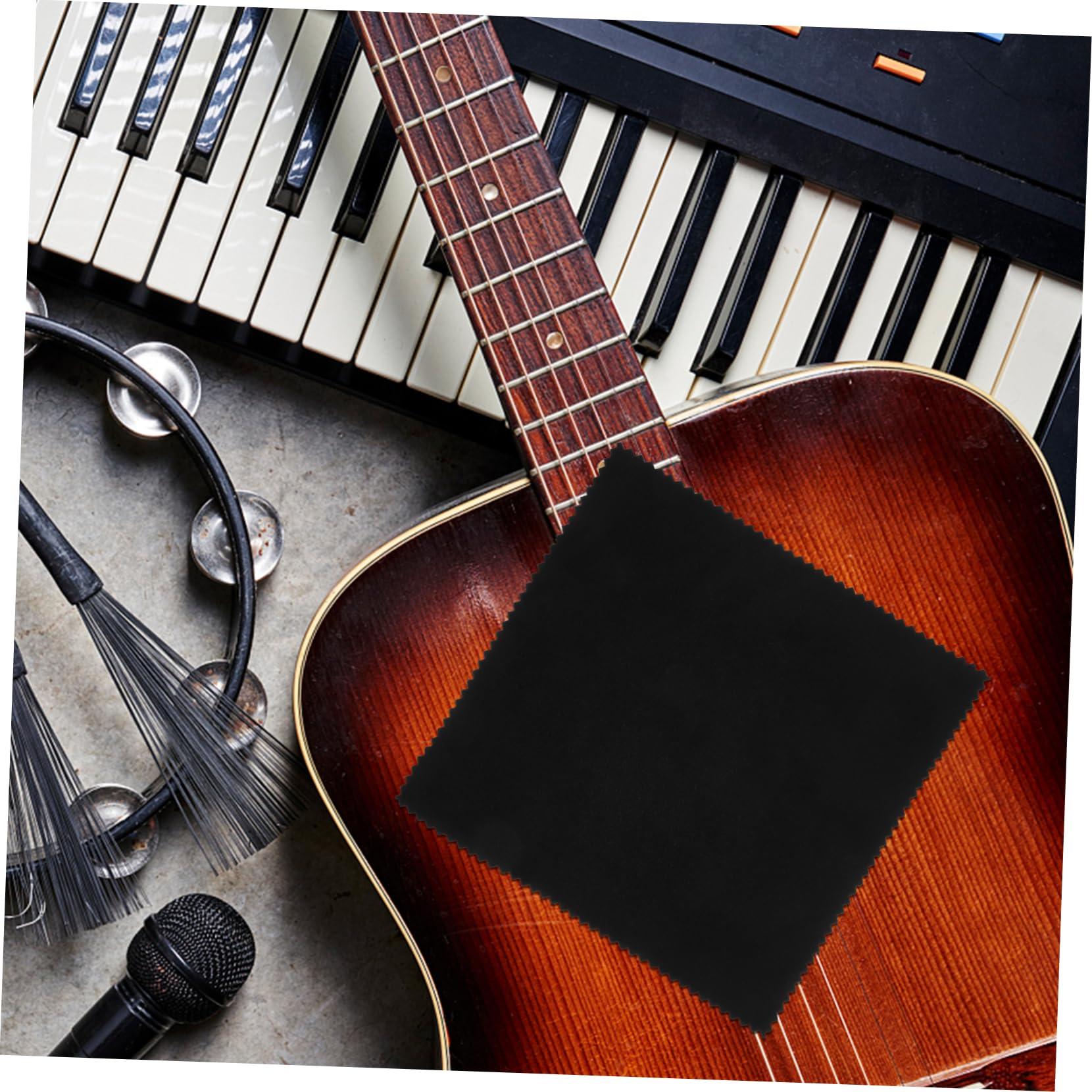 LIFKOME Guitar Violin Piano Cleaning 10 Pack Musical Instrument Cleaning Cloths Soft Non-scratch Reusable Double-sided for Guitar String Cleaner