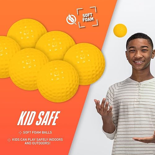 Miniatura 3 de NERF Juego de lanzamiento de objetivos Bounce N Score para niños, juego de objetivo de rebote de bolas de espuma para niños a partir de 6 años - (6)