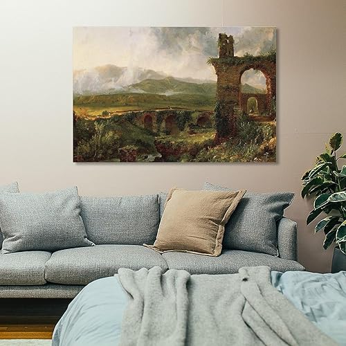 Vista 7 de Thomas Cole A View near Tivoli Painting Art Poster Poster Decorative Painting Canvas Wall Art Living Room Posters Bedroom Painting