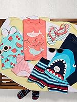 Vista 5 de Simple Joys by Carter's - Conjunto de traje de baño para bebés y niños pequeños (short y camiseta de protección)