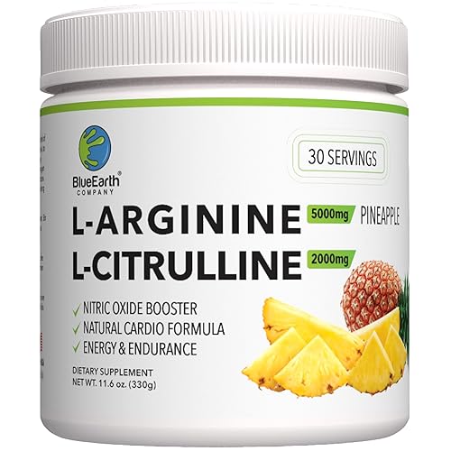 L-Arginine 5000mg + L-Citrulline 2000mg Complex Powder Supplement - Nitric