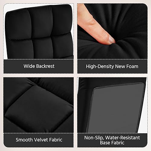 Miniatura 44 de Yaheetech Silla plegable de suelo con soporte para el respaldo, silla plegable acolchada para juegos con respaldo ajustable 14, sofá reclinable para