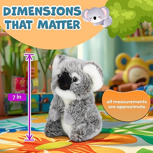 Miniatura 4 de Forest & Twelfth Animal de peluche de 7 a 8 pulgadas, juguete de peluche suave, lindo animal de peluche para niños y niñas, animales de peluche