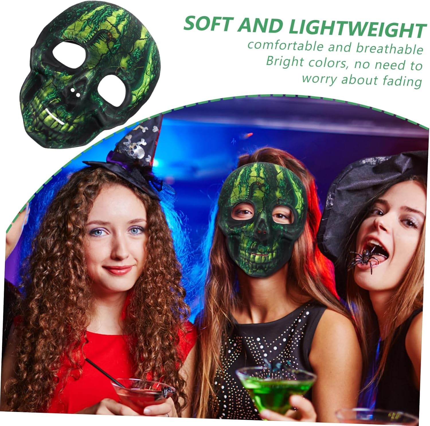 Luxshiny Halloween Skull Cosplay Mask, EVA Movable Mouth, Spooky Event Prop