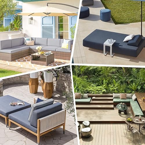 Miniatura 5 de Cojín de banco personalizado para exteriores, tamaño personalizado, impermeable, para muebles de patio, interior y exterior, antideslizante, cojines