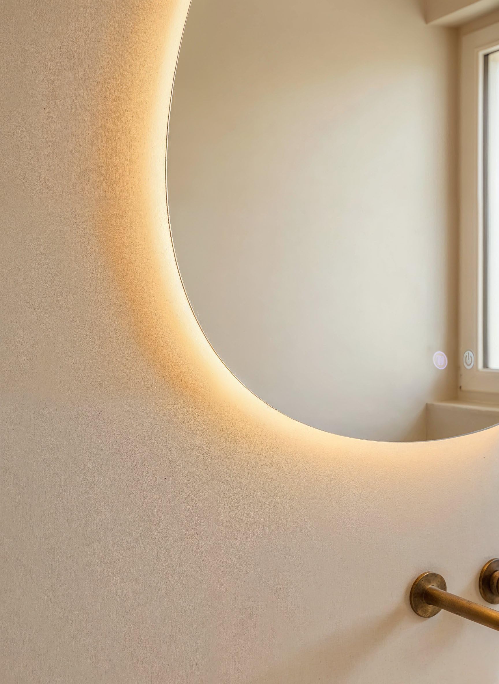 VIDI HOME Melin - Specchio da Bagno LED, 80×60 cm, a Goccia Anticondensa - Specchiera Retroilluminata con 3 Temperature di Luce per Bagno Moderno e Casa