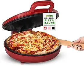 NutriChef Pizzaria De Bancada, Forno Elétrico Antiaderente De 1500 W, Prepara Pizzas Individuais De 30 Cm, Ovos, Torradas E Muito Mais, Alças Frias Ao Toque, Compacta E Economiza Espaço, Faixa De T