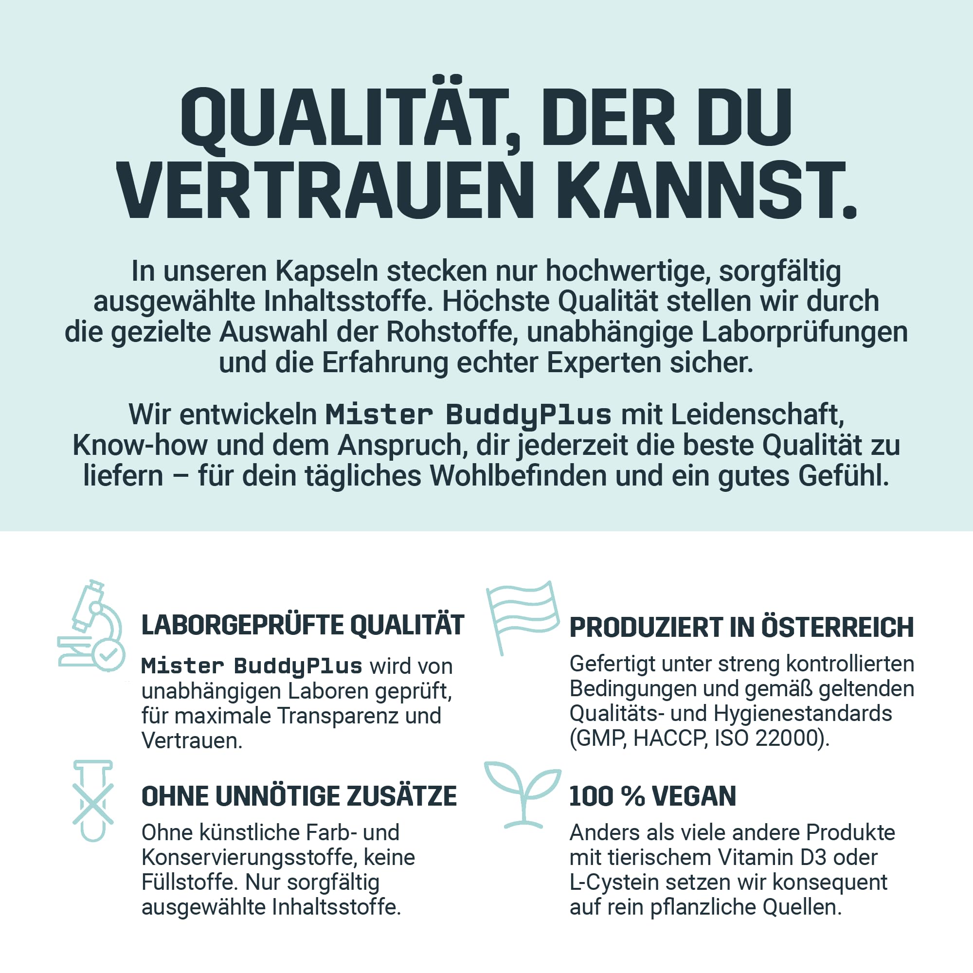 Mister Buddy+ HAIR – Nährstoff-Komplex mit 5.000 µg Biotin – 90 Kapseln