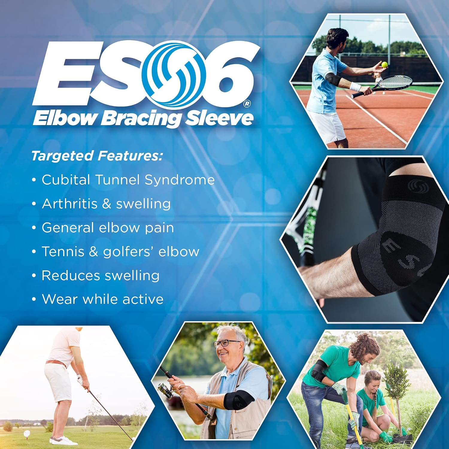 Orthosleeve ES6 Elbow Brace for Tennis/Golfer's elbow, tendonitis - Image 4