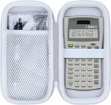 Case for Texas TI-30XIIS/TI-30XS/Casio fx-115ES Plus 2 Calculator | Lightweight Carry, Secure Storage, Convenient Zipper, Soft Interior,White Case
