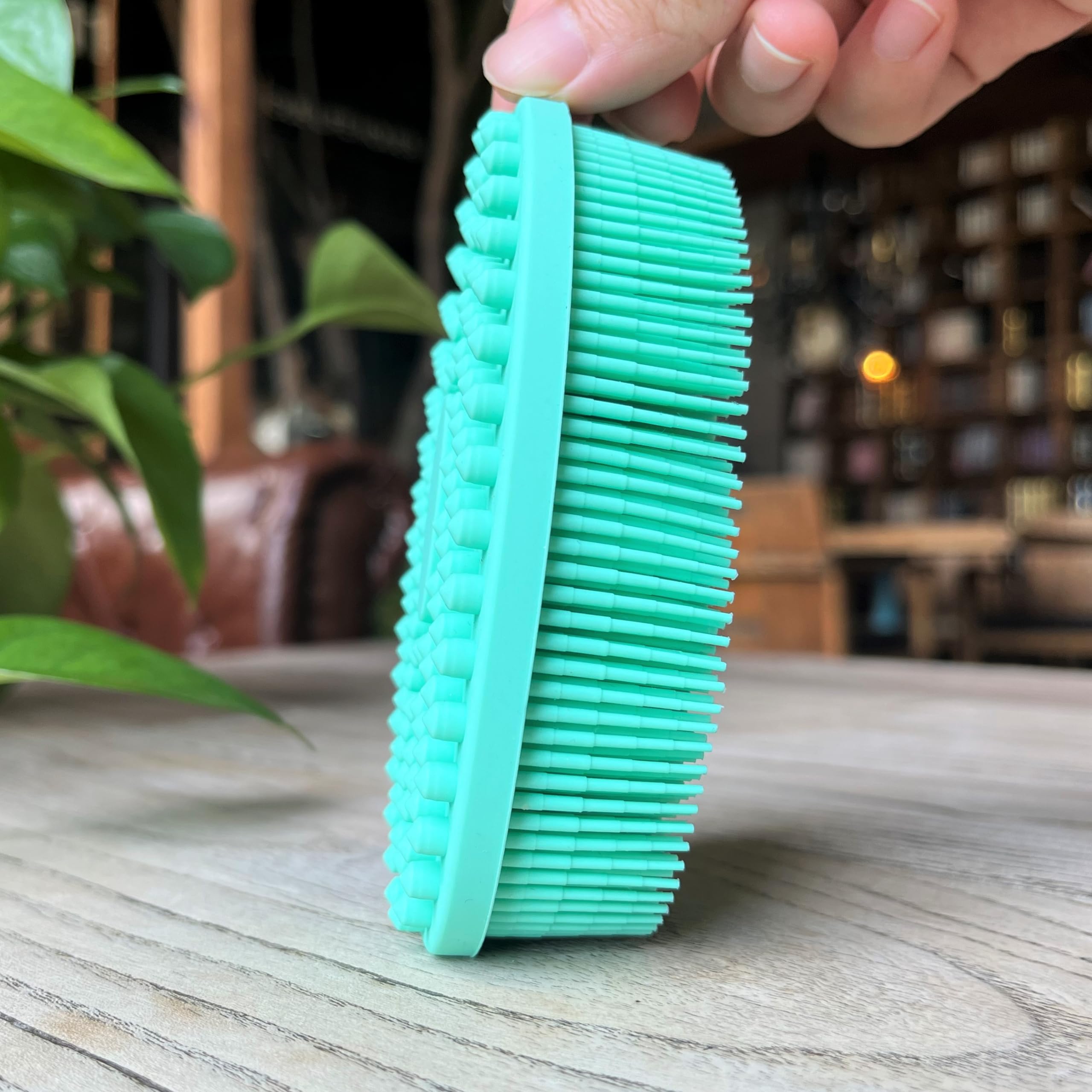 Premium Sensory Brush for Kids or Autism,Soft Silicone Body Scrubber,2 in 1 Sensory Room Occupational Therapy Brushes,Silicone Loofah,Pet Shower Brush Bath Brush Shampoo Brush - Image 2