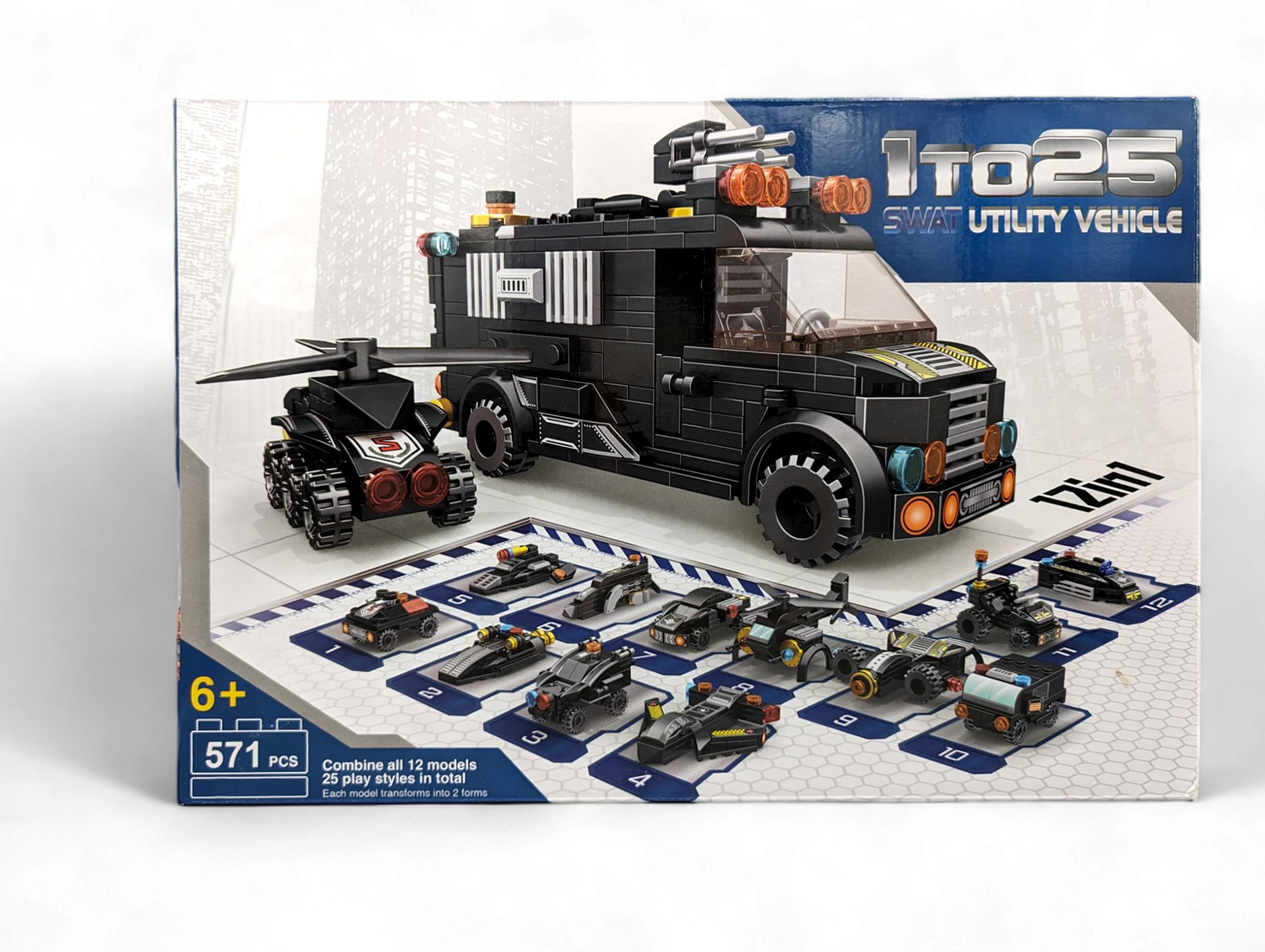 SWAT Police Utility Vehicle Set, 25 in 1 building bricks combo set, learn and play toy for 7+ Years old - Image 2