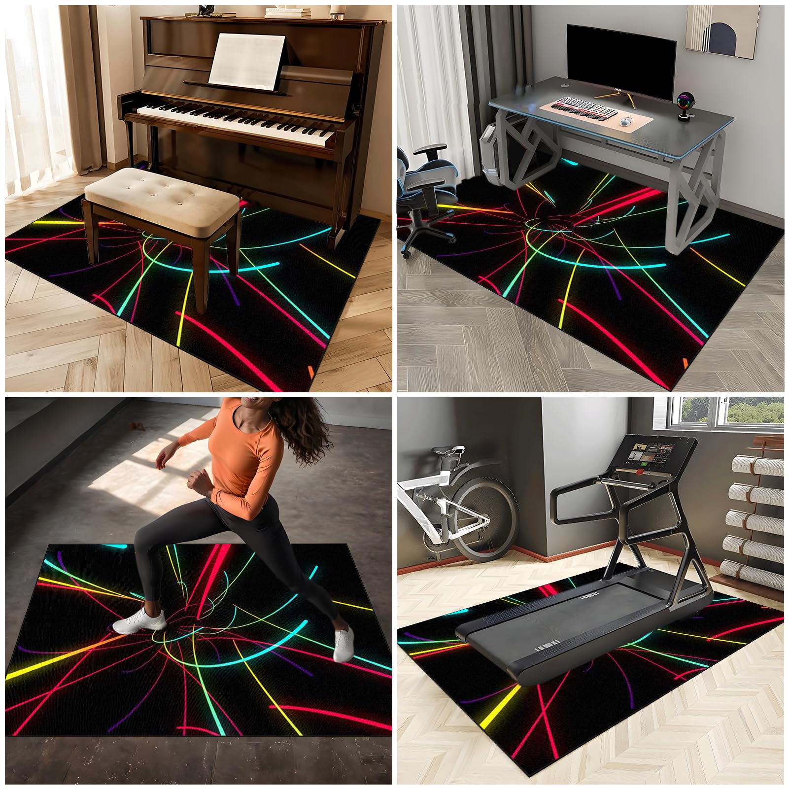 Elektroniczny dywanik perkusyjny, antypoślizgowy, akustyczny, do zestawów perkusyjnych elektronicznych, automatu perkusyjnego i innych dywanów, 200 x 160 cm