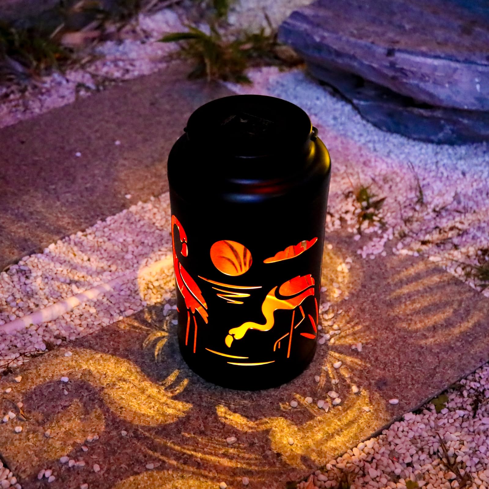 Lanternes Solaires En Forme De Flamant Rose Pour Extérieur