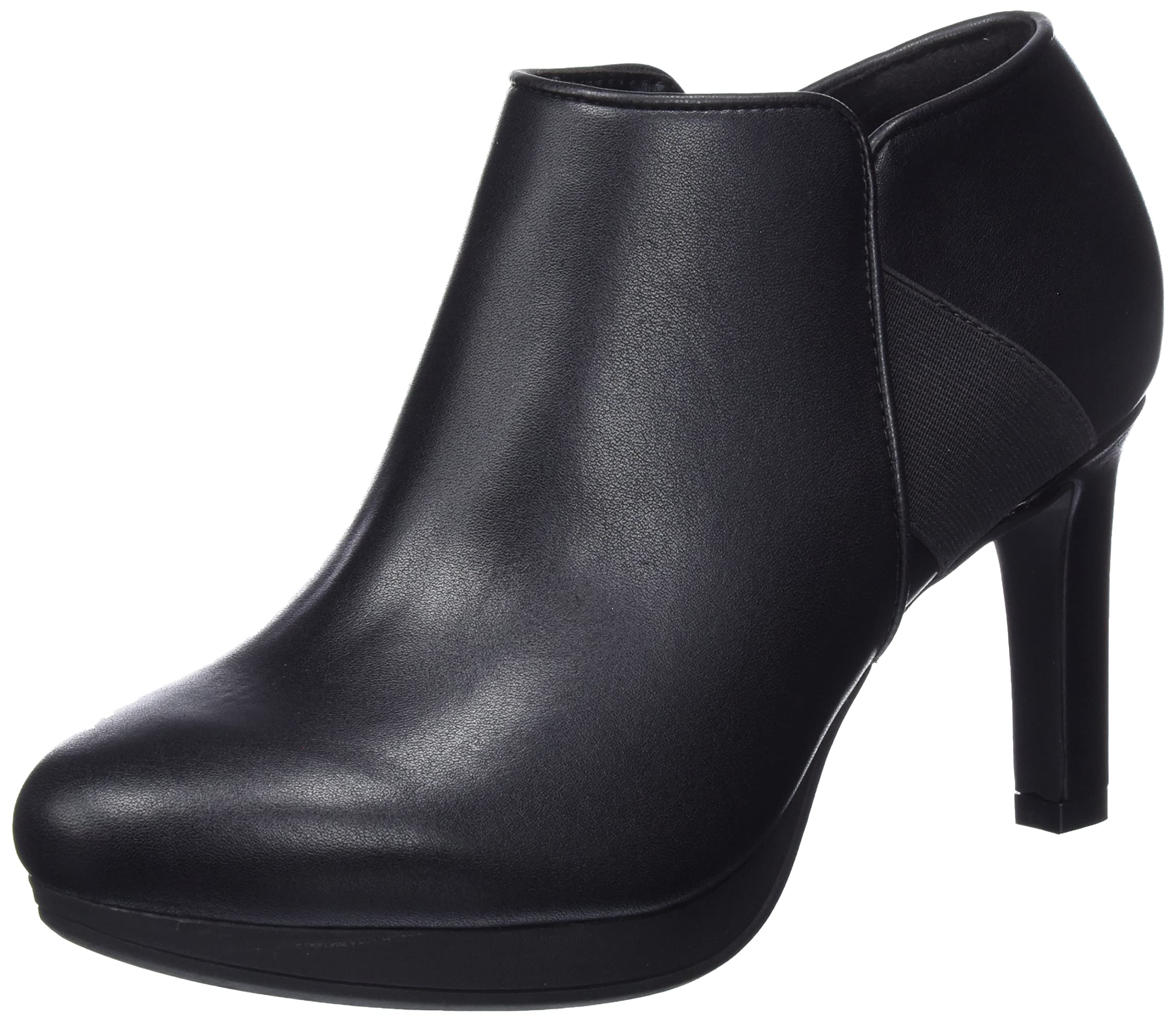 Clarks Women's Ambyr Joy Pump, Black Leather, 8 UK