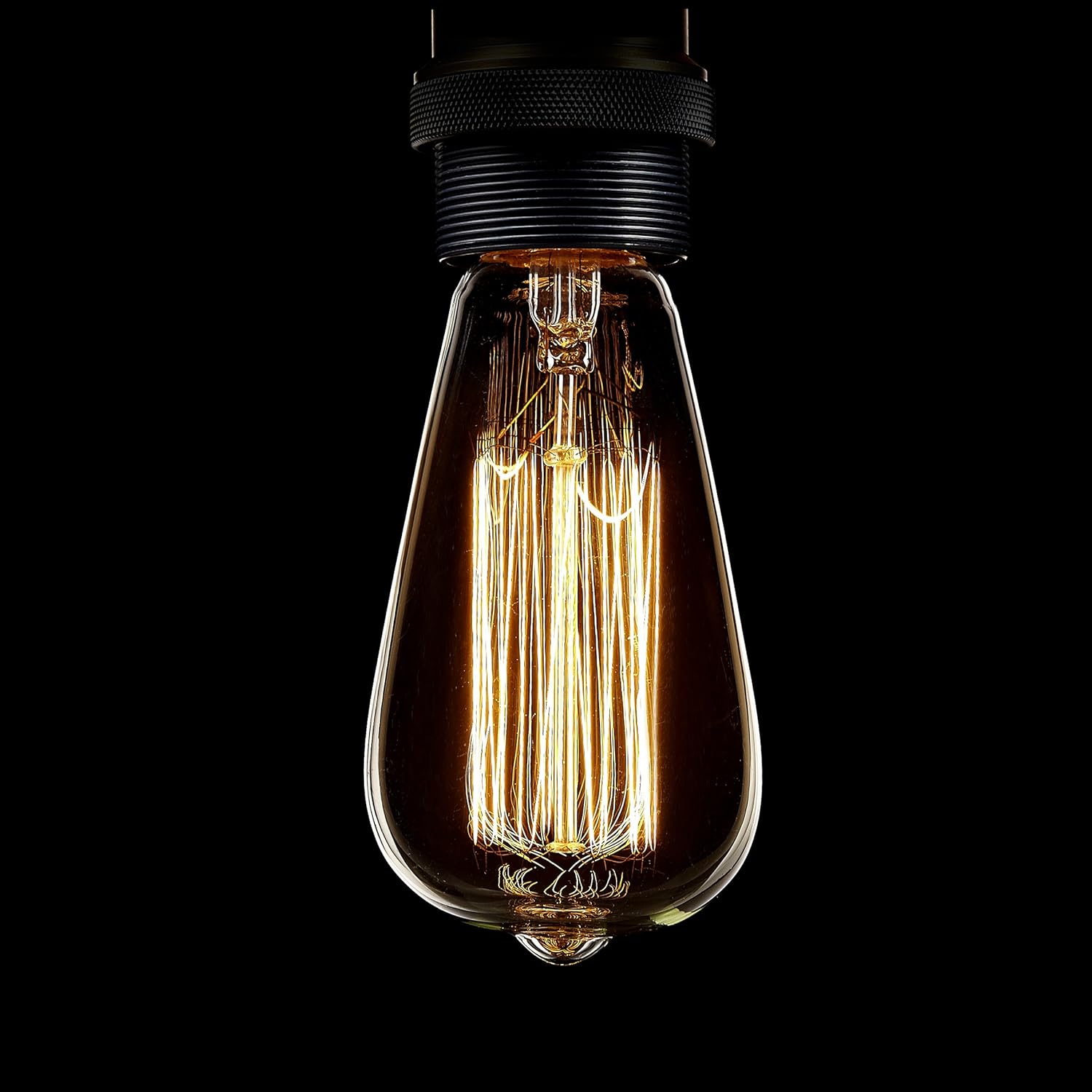 Kiven Pack of 6 Vintage Edison Light Bulbs with Squirrel Cage Filament, 110Volts, E26 Base, 130 Lumens