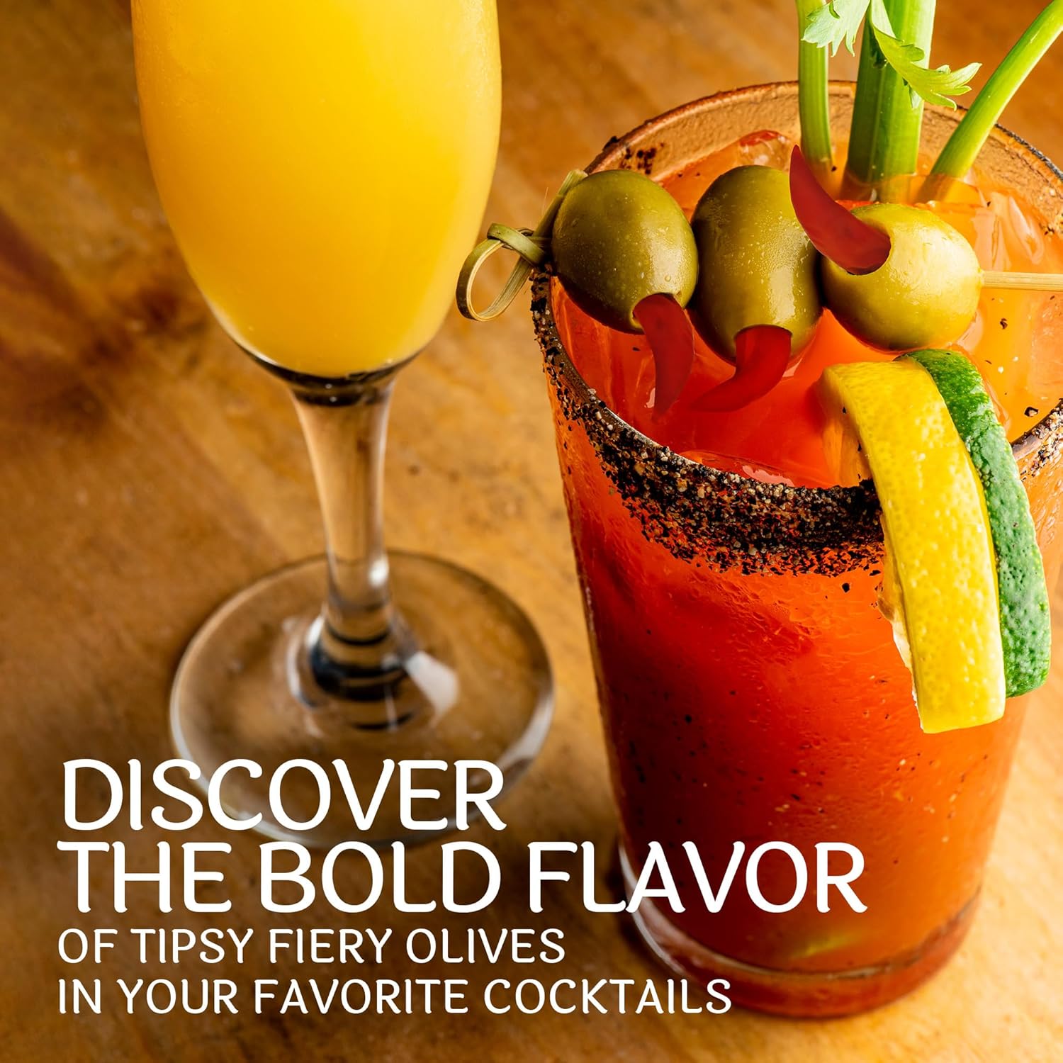 Sable & Rosenfeld Tipsy Fiery Olives - Green Olives Stuffed with Turkish Peppers - Colossal Cocktail Olives with Vodka for Bloody Mary Condiments, Martini Stuffed Olives - 5oz (Pack 3)