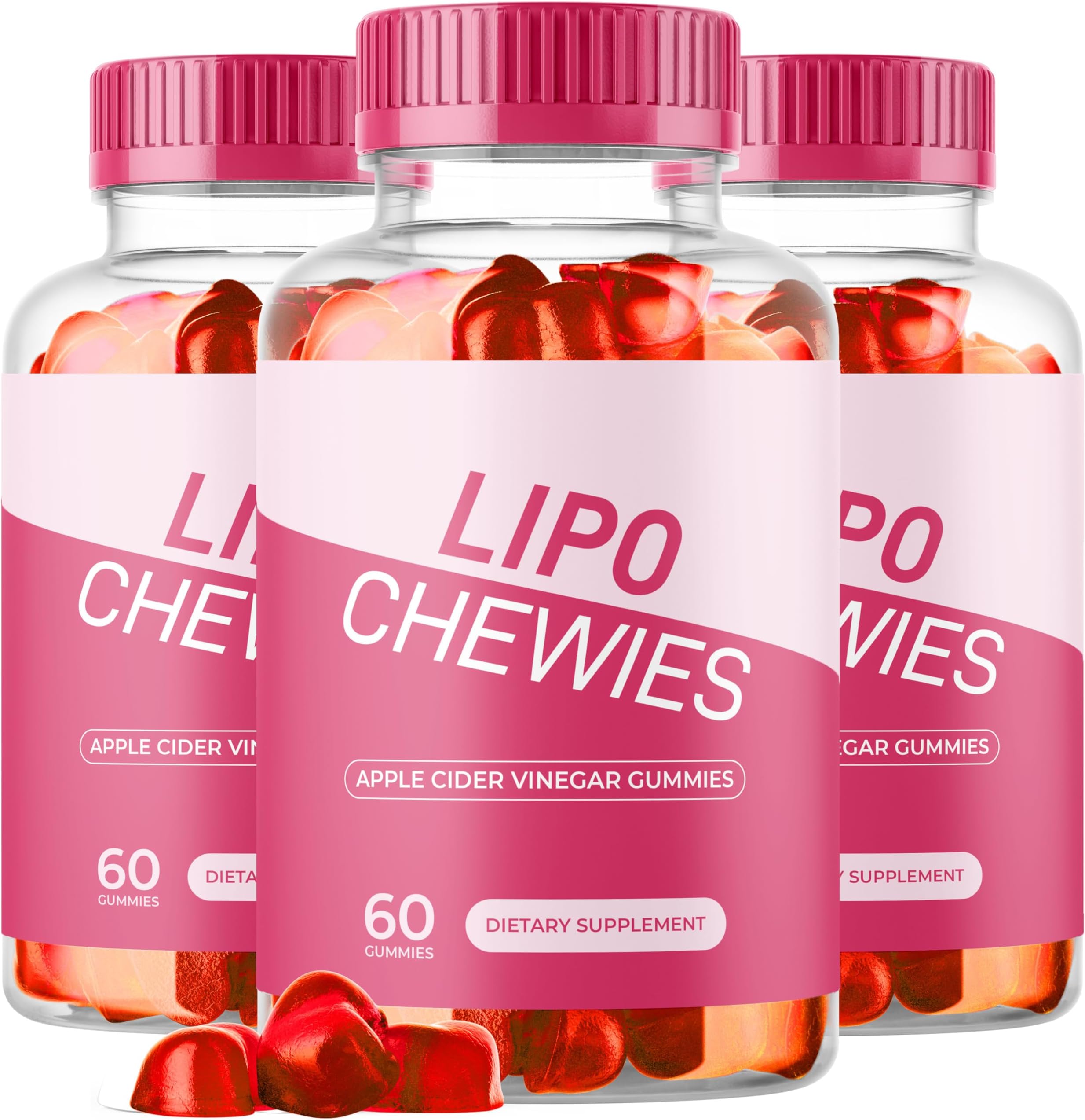 (3 Pack) Lipo Chewies Gummies - Advanced Formula Supplement Support, 180 Gummies for 3 Months