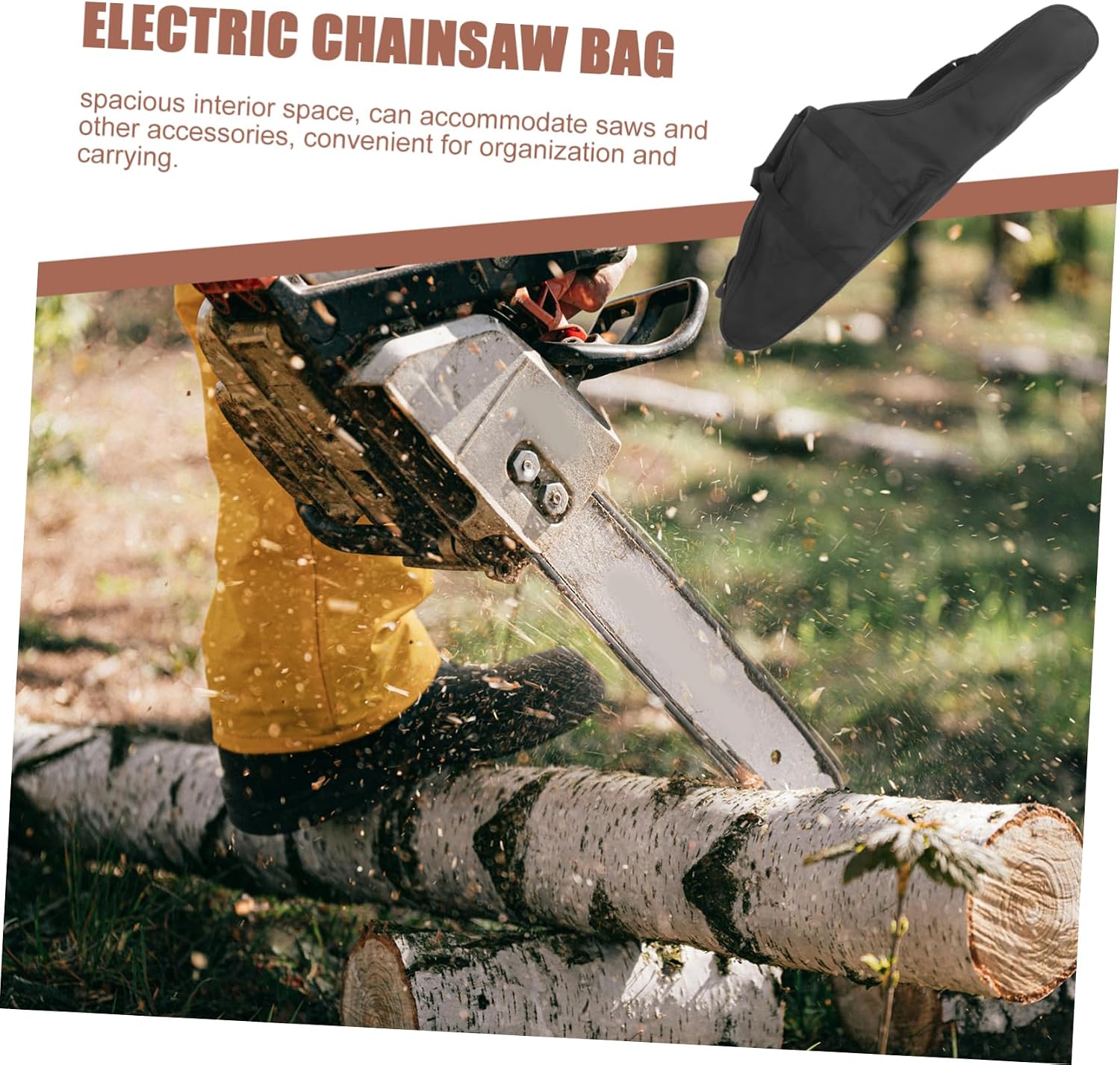 NUOBESTY Large Capacity Chainsaw Storage Bag Sturdy Oxford Cloth Chainsaw Carrier Case Multi-Functional for Woodworking and Outdoor Use image 4