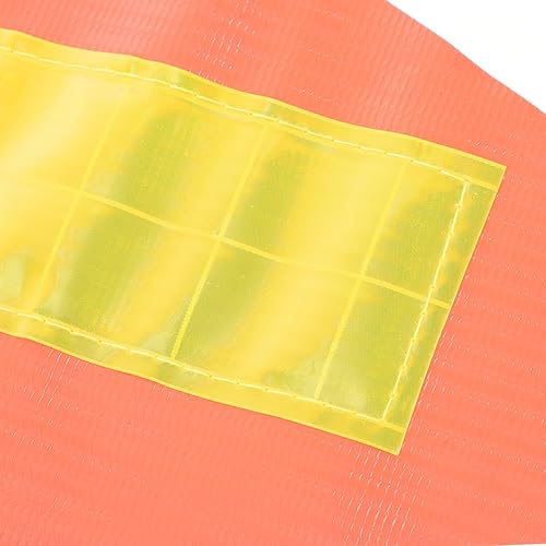 Miniatura 9 de Operitacx 5 piezas de bandera de seguridad para bicicleta, bandera reflectante para remolque, resistente al agua, bandera de seguridad naranja, para