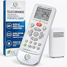 Wellclima Argo Compatible Portable Air Conditioner Remote Control Works with 50+ Models, Easy Guide Included with Model List and Dedicated Code, Stylish, Reusable, LED Flashlight