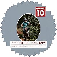 Vista 150 de Tapete de 11 x 14 pulgadas, corte biselado para fotos de 8 x 10 pulgadas, diseño de ante beige precortado, apertura de tablero ovalado, sin ácidos