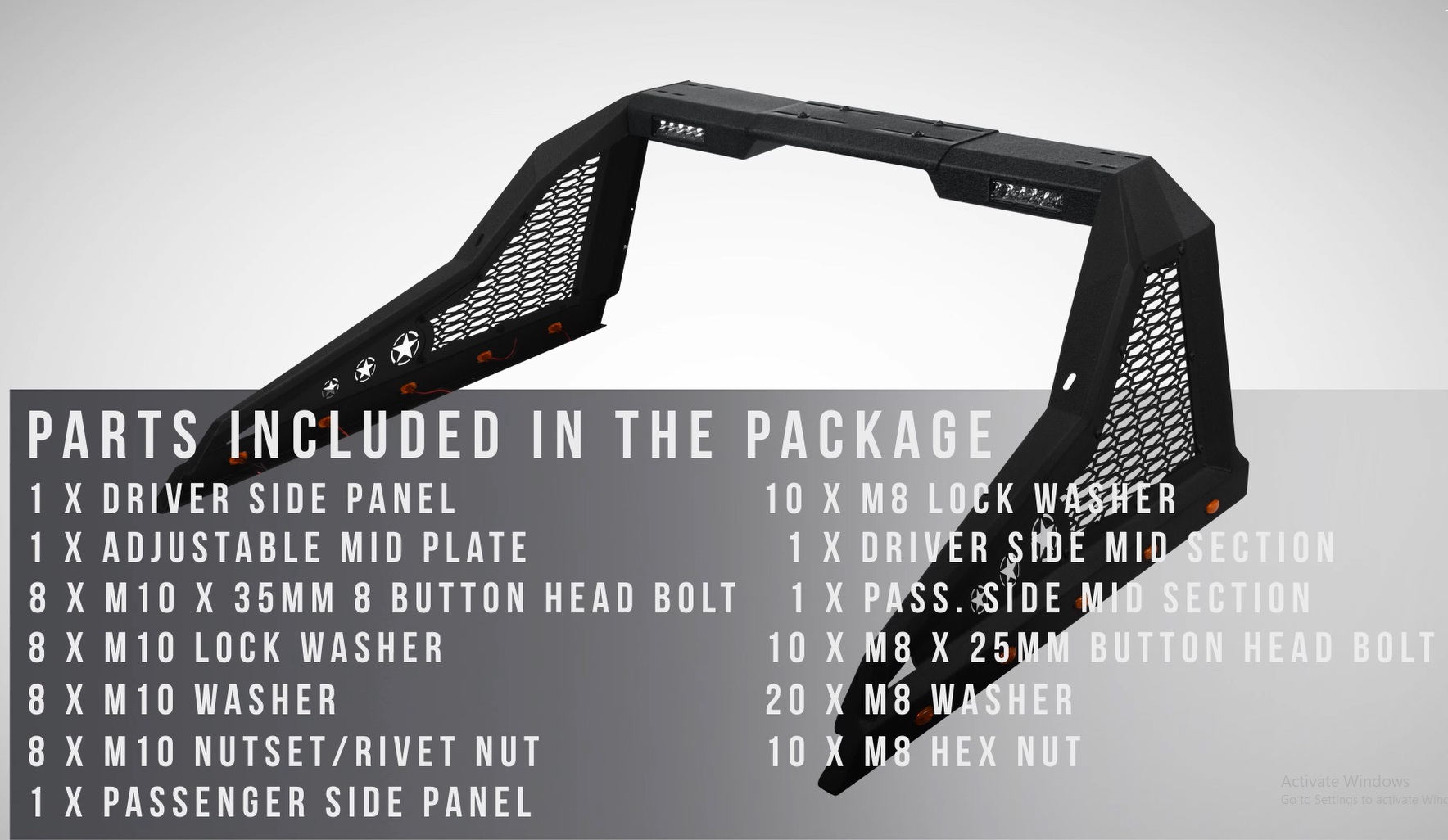 Amazon.com: Armordillo CRS Roll Bar Chase Rack For 1/2 Ton Full