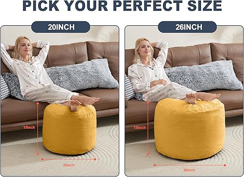 Miniatura 2 de Puf Otomano Reposapiés Taburetes Otomano con Espuma Pequeño Pana Otomanos para Sala de Estar Otomanos Puf 20x15 Pufs de Piso Reposapiés para Silla