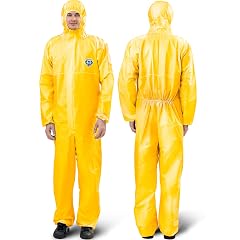 Medtecs Hazmat Suits - 6 Sizes Options - Disposable Coveralls Suit Medical Protective Coverall PPE Hazmat Suits