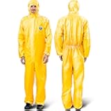 Medtecs Hazmat Suits - 6 Sizes Options - Disposable Coveralls Suit, Medical Protective Coverall PPE Hazmat Suits
