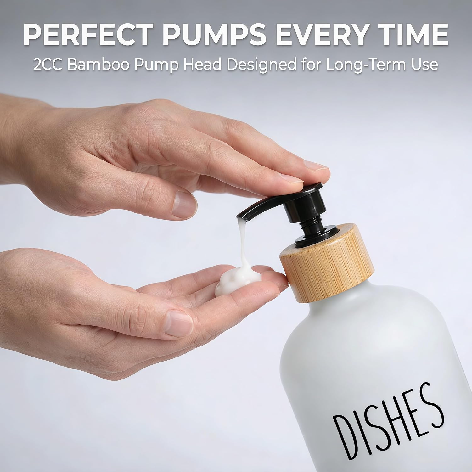 Kitchen Dish Soap Dispenser Set with Sponge Holder, 12OZ Glass Bottle, Hand and Dish Soap Dispenser Set, Non-Slip Silicone Pad, Brush Holder, Kitchen Sink Organizer Countertop (White)