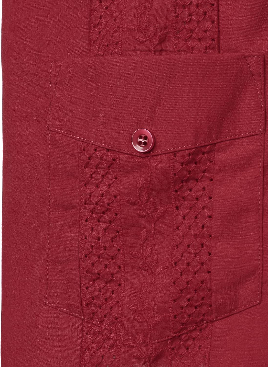 VATPAVE Mens Short Sleeve Button Down Cuban Guayabera Shirts - Image 5