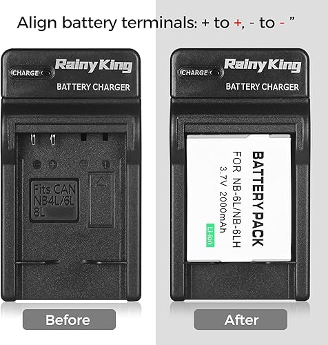 Miniatura 6 de NB-4LNB-6LNB-6LH Battery Charger for Canon PowerShot SD750, SX530 HS, SD1300 IS, SX610 HS, S95, SX280 HS, SX260 HS, SX500 IS, SD780 IS