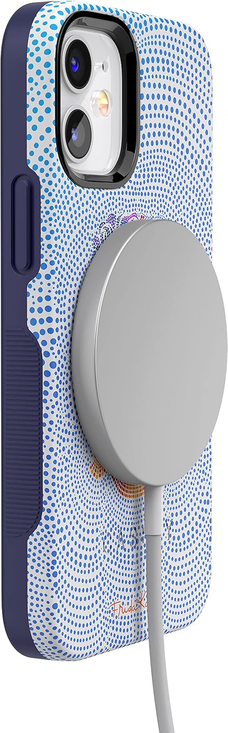 Casely iPhone 12 Mini Case | Vida y Muerte | Frida Kahlo Dotted Skull | Bold Protective Design | Compatible with MagSafe